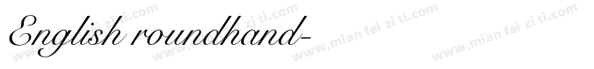 English roundhand字体转换